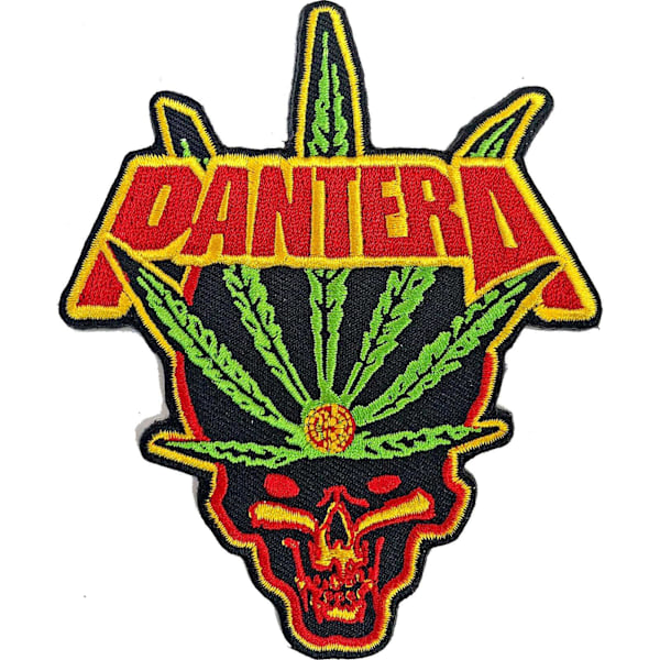 Pantera Leaf Skull Strykjärnsmärke En Storlek Flerfärgad Multicoloured One Size
