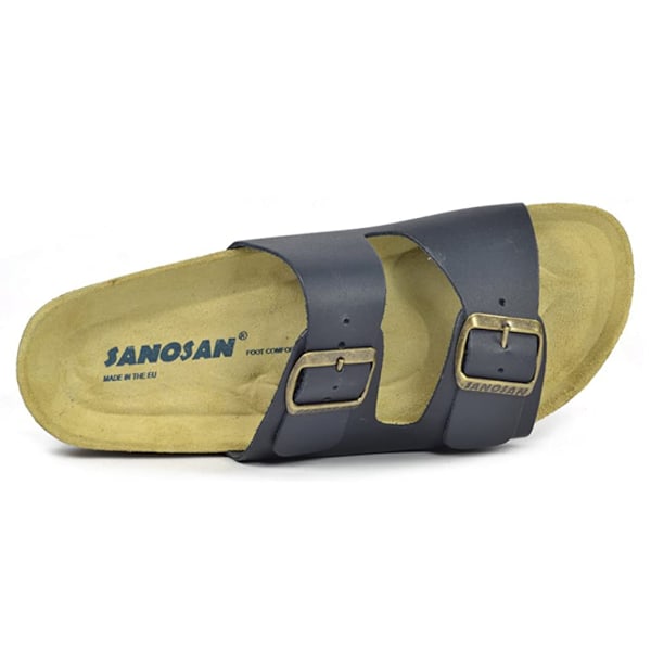 Sanosan Dam/Dam Aston Lädersandaler 7 UK Marinblå/Brun Navy/Brown 7 UK