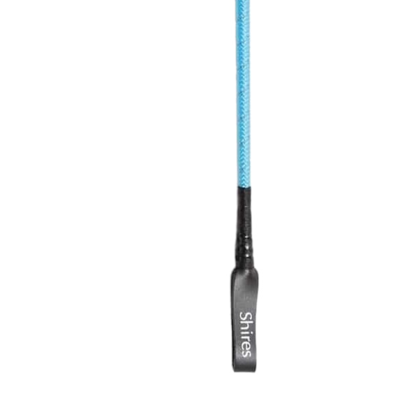 Shires Threaded Läder Häst Ridning Piskan 26in Ljus Blå Bright Blue 26in