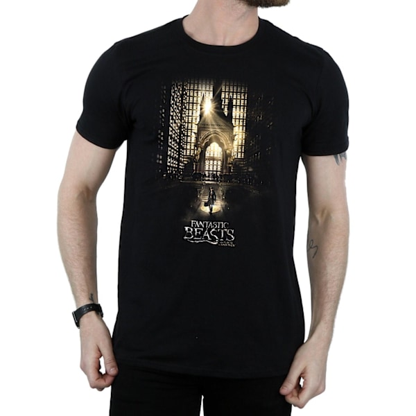 Fantastiska vidunder Mäns film affisch T-shirt L Svart Black L