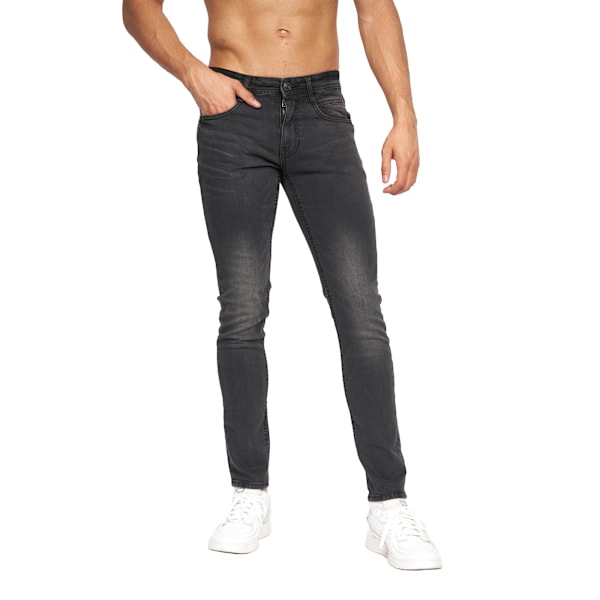 Duck And Cover Mens Maylead Slim Jeans 40S Svart Black 40S