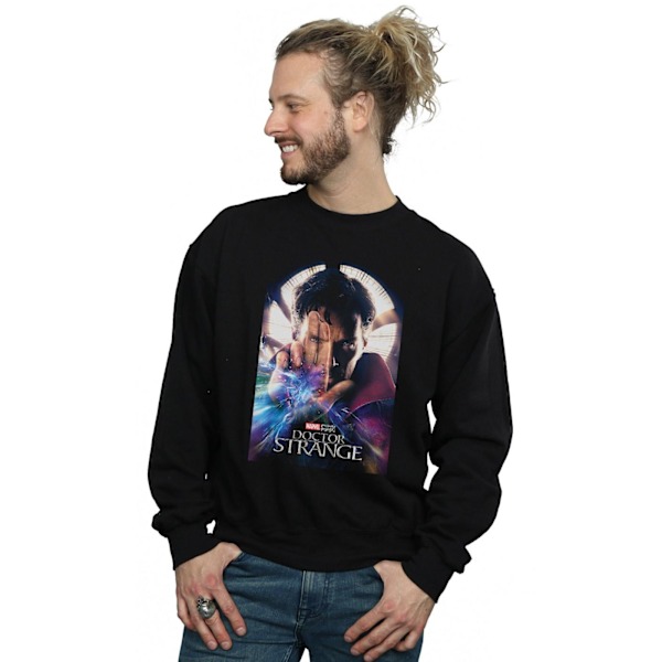 Marvel Studios Herr Doctor Strange Poster Sweatshirt 3XL Svart Black 3XL