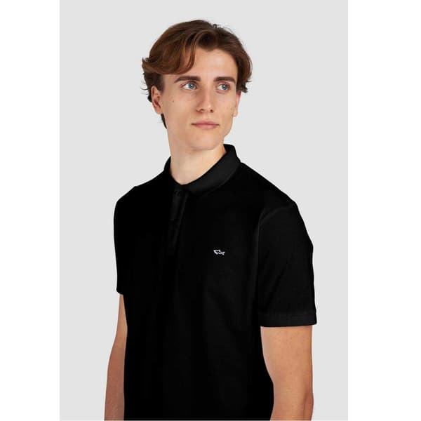 Paul & Shark pikétröja med logotyp för män S svart Black S