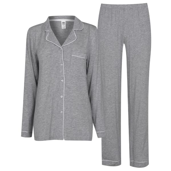 Chelsea Peers Dam Modal Pyjamas Set med Knappar Lång 8 Grey 8 UK