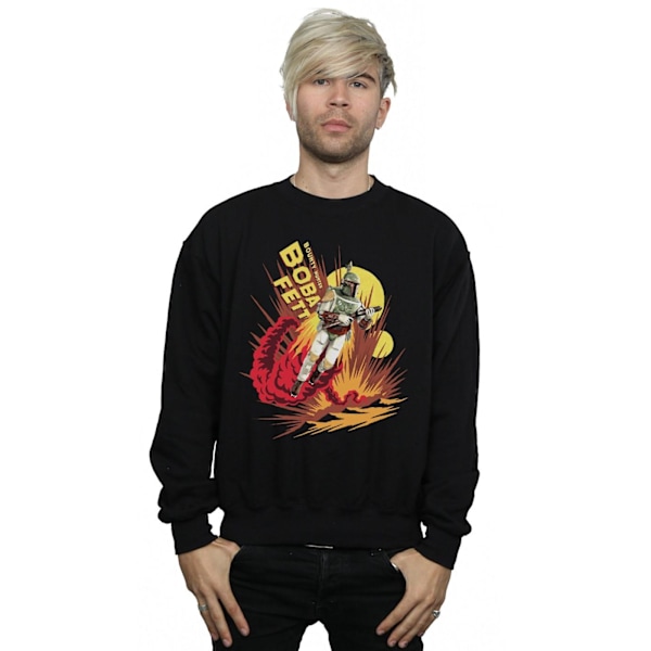 Star Wars Herr Boba Fett Raketdriven Sweatshirt XXL Svart Black XXL