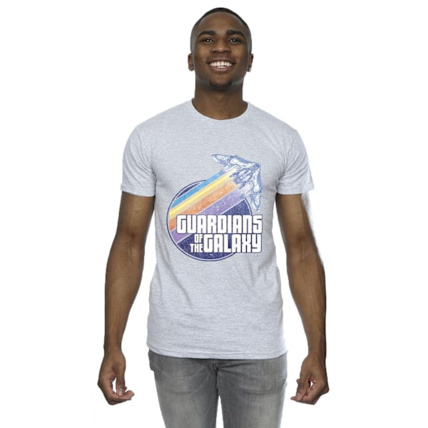 Guardians Of The Galaxy Herr Badge Rocket T-Shirt L Sports Grey Sports Grey L