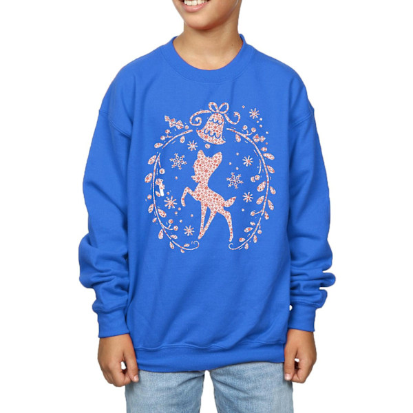 Disney Boys Bambi Julkrans Sweatshirt 12-13 År Royal Royal Blue 12-13 Years