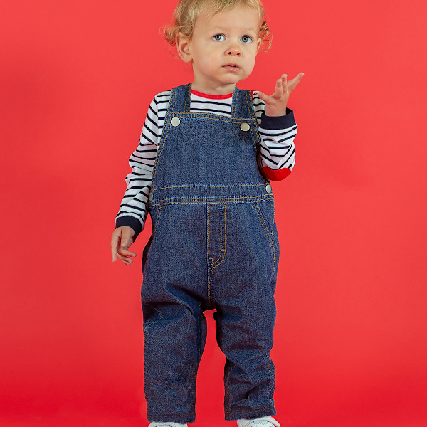 Larkwood Baby Denim Dungarees 5-6 år Blå Blue 5-6 Years