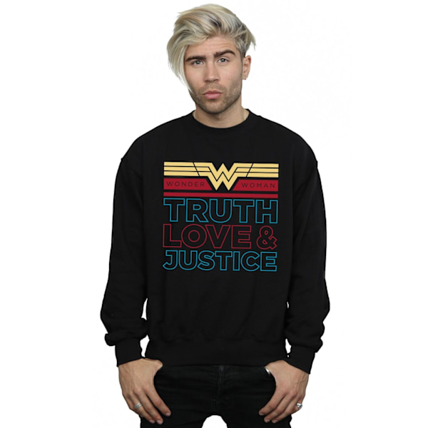 DC Comics Herr Wonder Woman 84 Truth Love And Justice Sweatshirt Black XXL