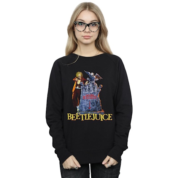 Beetlejuice Dam/Damer Här Ligger Sweatshirt XXL Svart Black XXL