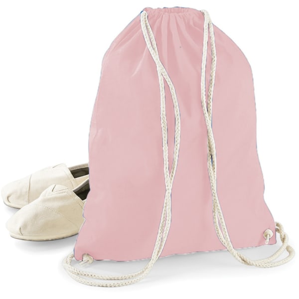 Westford Mill Cotton Gymsac Bag - 12 liter One Size Pastell Pin Pastel Pink/White One Size
