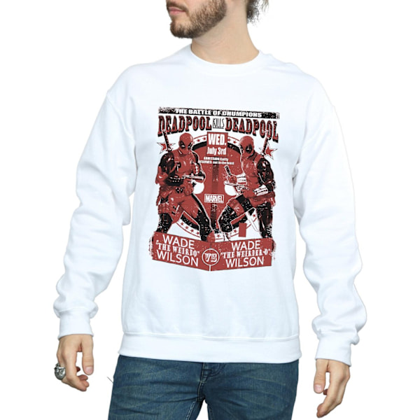 Marvel Herr Deadpool Vs Deadpool Sweatshirt M Vit White M