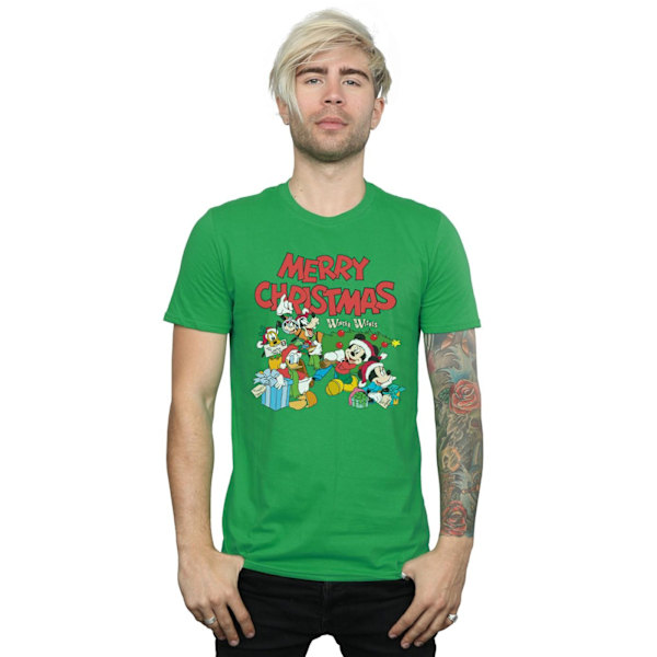 Disney Herr Mickey Och Vänner Vinterönskningar T-shirt XXL Irländsk Irish Green XXL