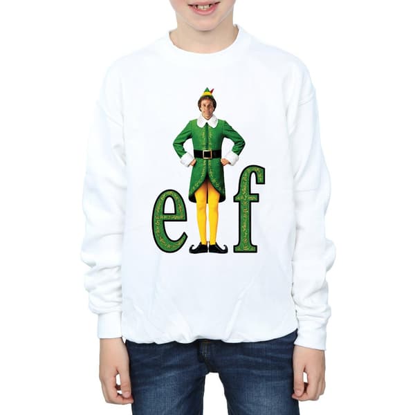 Elf Boys Buddy Logo Tröja 7-8 år Marinblå Navy Blue 7-8 Years