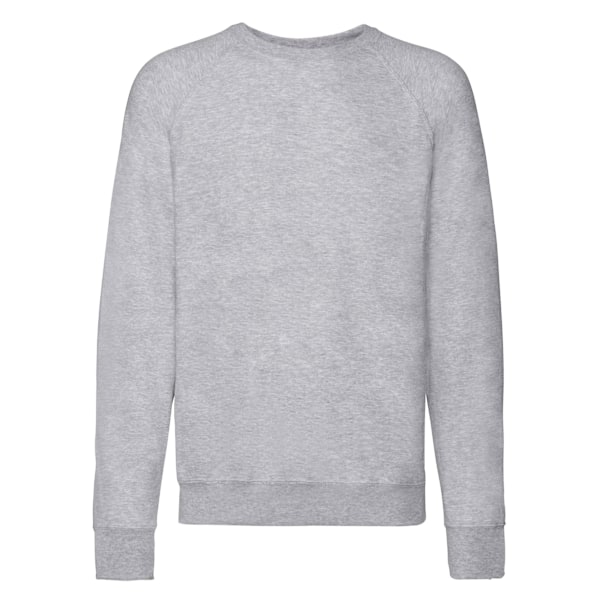 Fruit of the Loom Unisex Lätt Raglan Sweatshirt S Heather Grey S