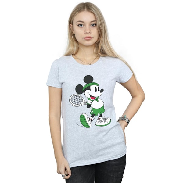 Disney Dam/Kvinnor Mickey Mouse Tennis Bomull T-shirt S Sport Sports Grey S