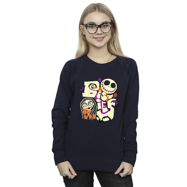 The Nightmare Before Christmas Dam/Kvinnor Bästisar Sweatshirt Navy 4XL