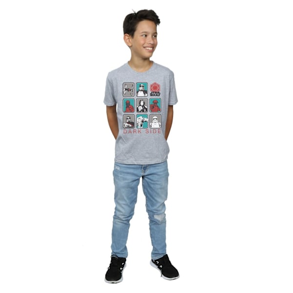 Star Wars Boys The Last Jedi Dark Side Multi Character T-Shirt Sports Grey 7-8 Years