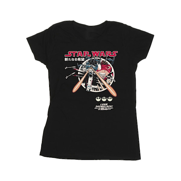 Star Wars Dam/Damer Classic Luke Manga Bomull T-shirt XXL B Black XXL