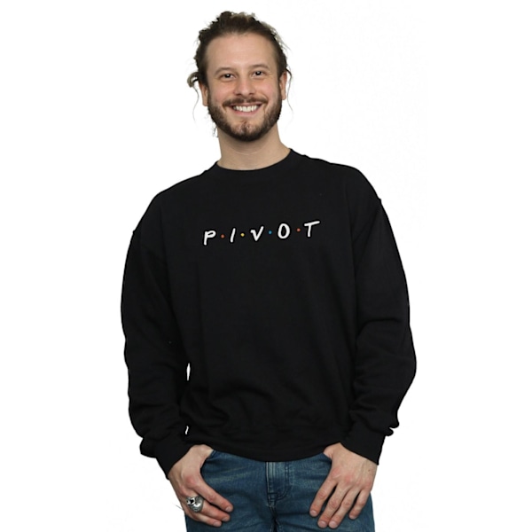 Friends Mens Pivot Logo Sweatshirt XL Svart Black XL