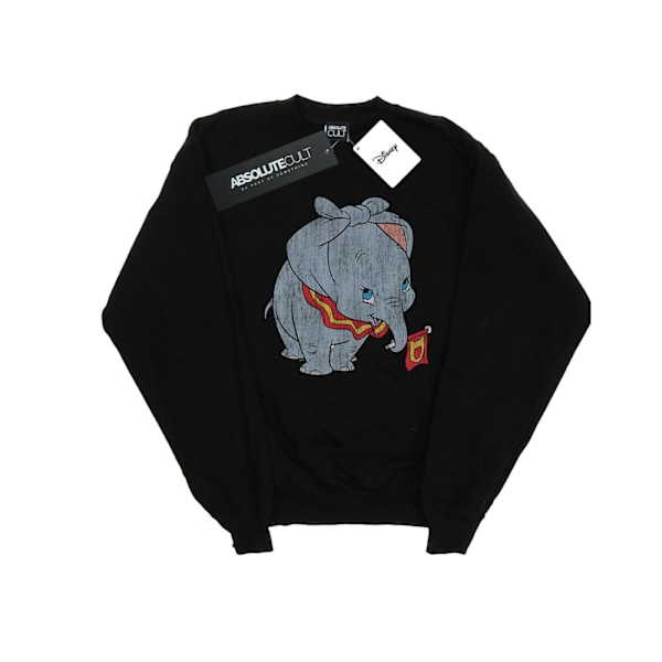 Disney Boys Dumbo Classic Tied Up Ears Sweatshirt 7-8 år Svart Black 7-8 Years