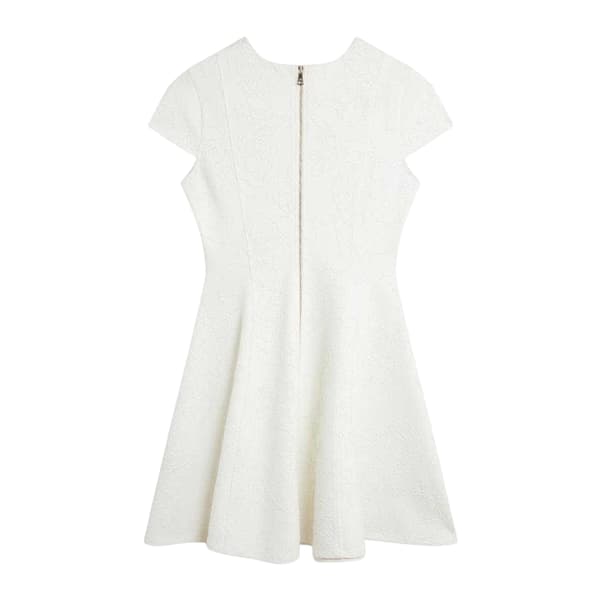 Ted Baker Dam Codaa Broderad Ponte Skaterklänning 12 Ivory 12 UK