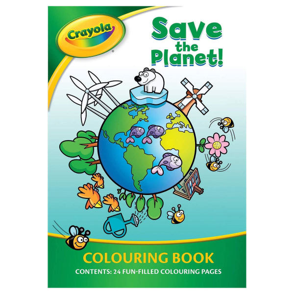 Crayola Save The Planet Målarbok One Size Blå/Grön Blue/Green One Size
