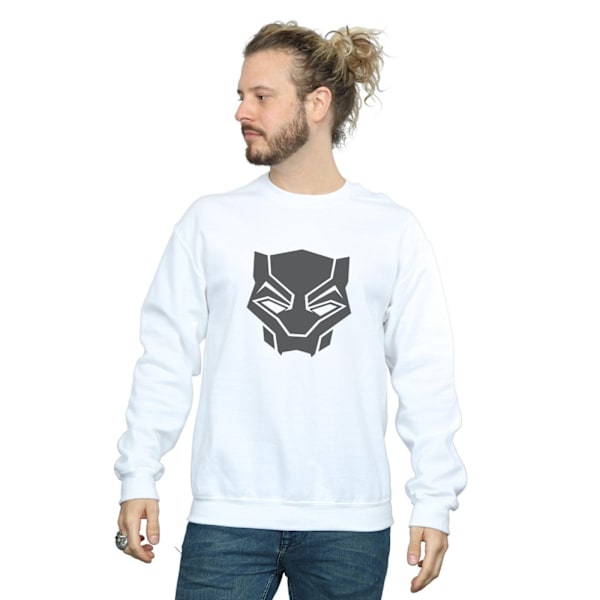 Marvel Herr Svart Panter Svart På Svart Sweatshirt XXL Vit White XXL