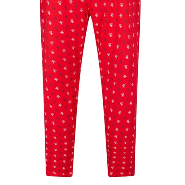 Original Penguin Pyjamasbyxor för män i jersey med heltäckande logotyp S Röd Red S
