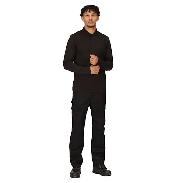Regatta Professional Långärmad Pikétröja för Män 4XL Svart Black 4XL