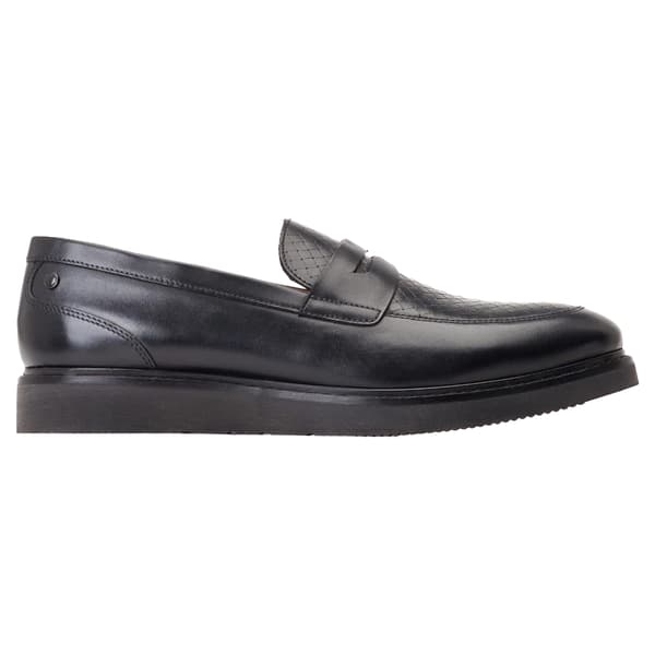 Base London Sid Läder Penny Loafers för Män 5 UK Svart Black 5 UK