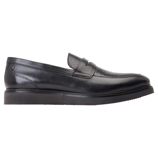 Base London Sid Läder Penny Loafers Herr 7 UK Svart Black 7 UK