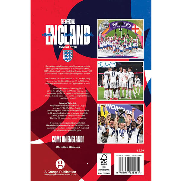 England FA 2026 Årsbok One Size Vit/Röd White/Red One Size