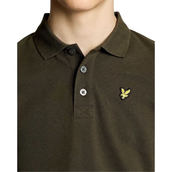 Lyle & Scott Barn/Kids Enfärgad Pikétröja 8-9 År Oliv Olive 8-9 Years