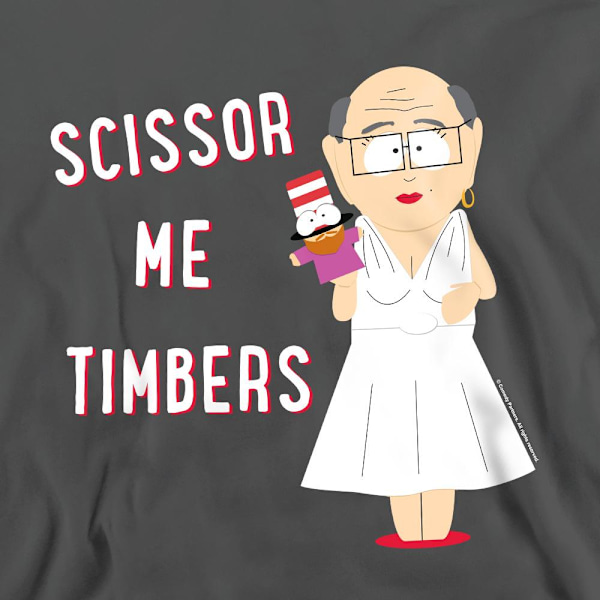 South Park Unisex Vuxen Scissor Me Timbers Sweatshirt L Charcoa Charcoal L