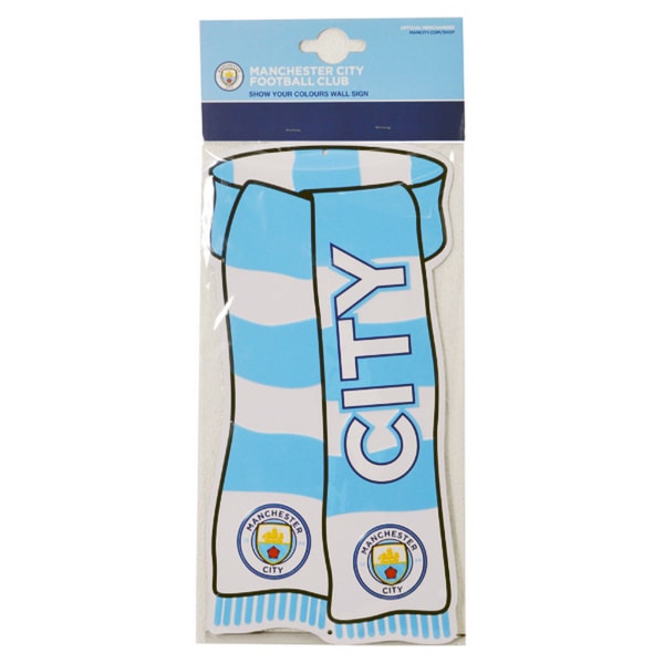 Manchester City FC Official Show Your Colors Sign One Size Sky Sky Blue/White One Size