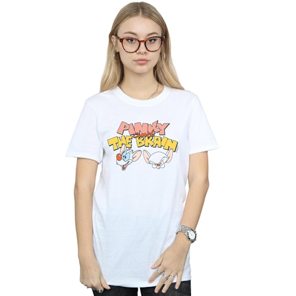 Animaniacs Dam/Damer Pinky And The Brain Huvuden Bomull Pojkvän White 4XL