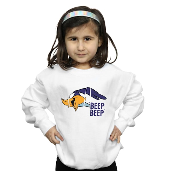 Looney Tunes Girls Road Runner Beep Beep Sweatshirt 7-8 år W White 7-8 Years