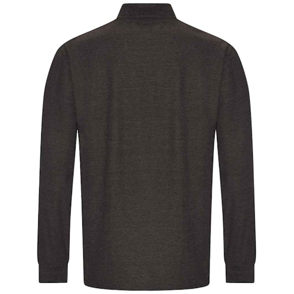 PRORTX Herrarnas Långärmad Poloshirt XXL Kolgrå Charcoal XXL