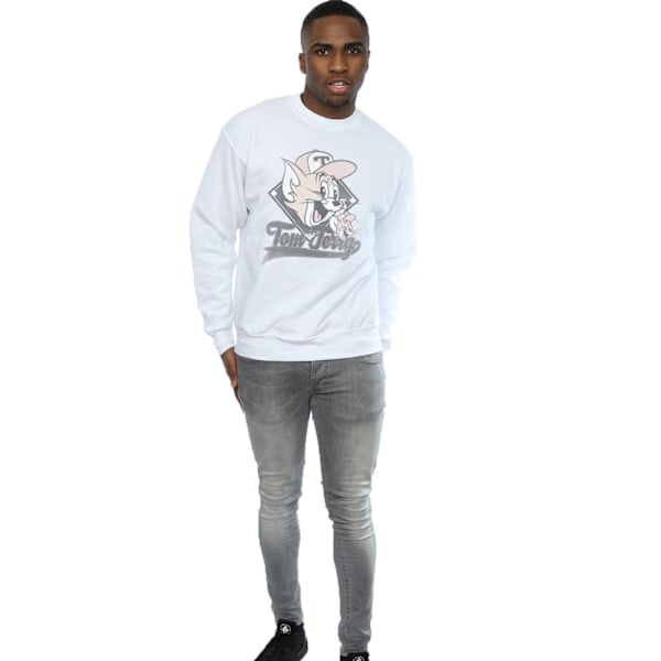 Tom And Jerry Herr Basebollkeps Sweatshirt S Vit White S