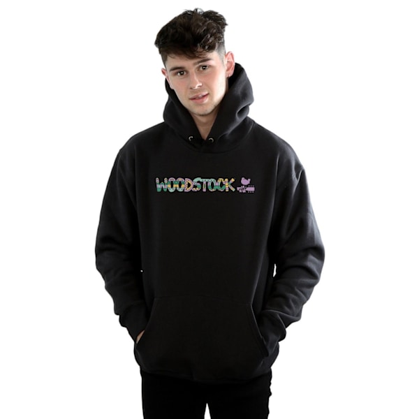 Woodstock Mens Aztec Logo Hoodie 3XL Svart Black 3XL