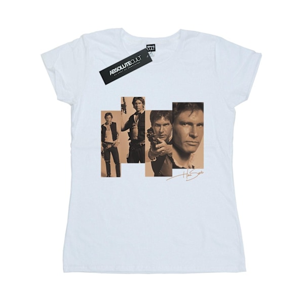 Star Wars Dam/Kvinnor Han Solo Fotoshoot Bomull T-Shirt L Vit White L