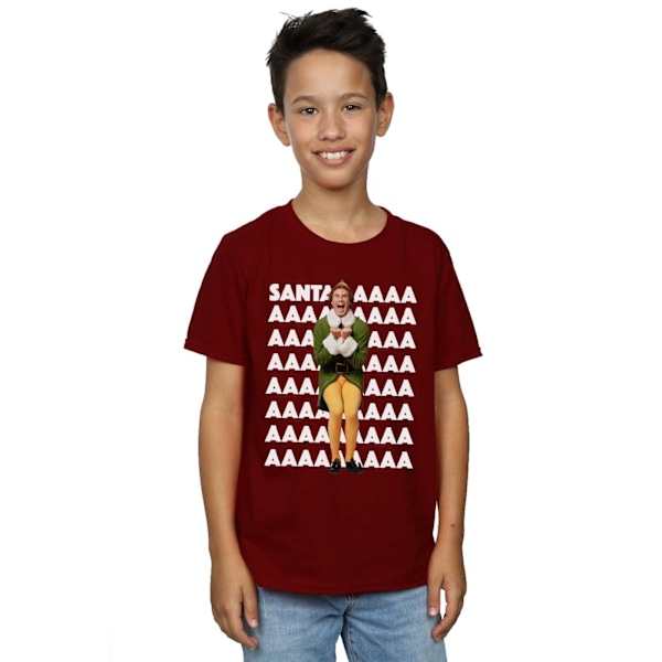 Elf Boys Buddy Santa Scream T-Shirt 9-11 år Bourgogne Burgundy 9-11 Years