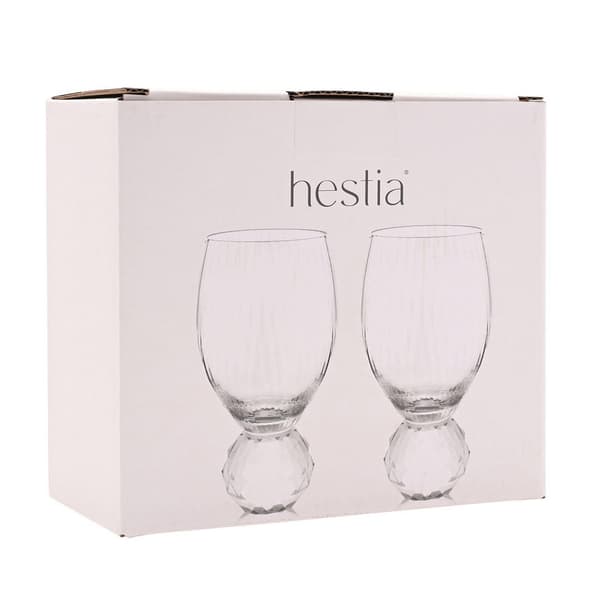 Hestia Vinglas med diamantkula (2-pack) One Size Klar Clear One Size