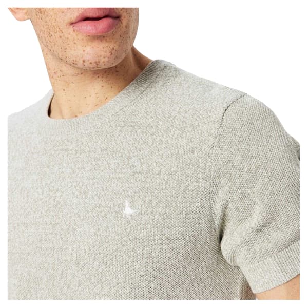 Jack Wills Herr Broderad Crew Neck Regular T-shirt S Silver Silver Sage S