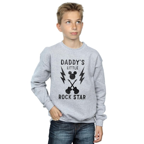 Disney Boys Mickey Mouse Daddy's Rock Star Sweatshirt 5-6 år Sports Grey 5-6 Years