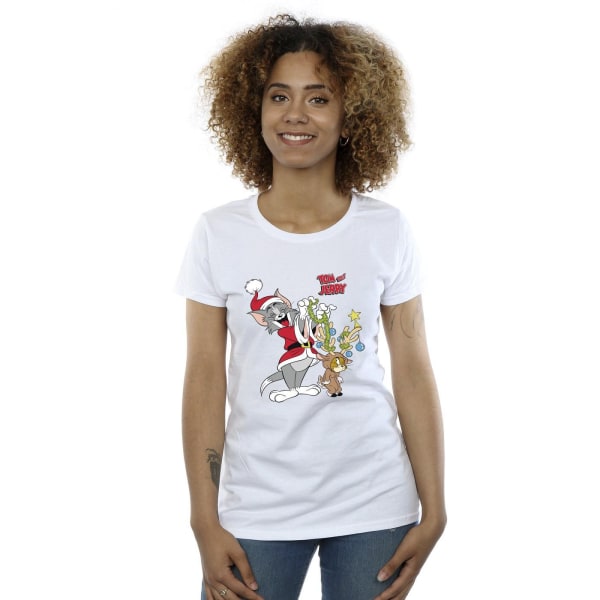 Tom & Jerry Dam/Damjul Jul Ren T-shirt i Bomull S Vit White S