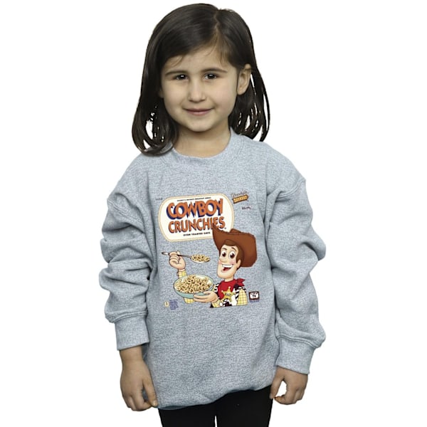 Disney Girls Toy Story Woody Cowboy Crunchies Sweatshirt 9-11 år Sports Grey 9-11 Years