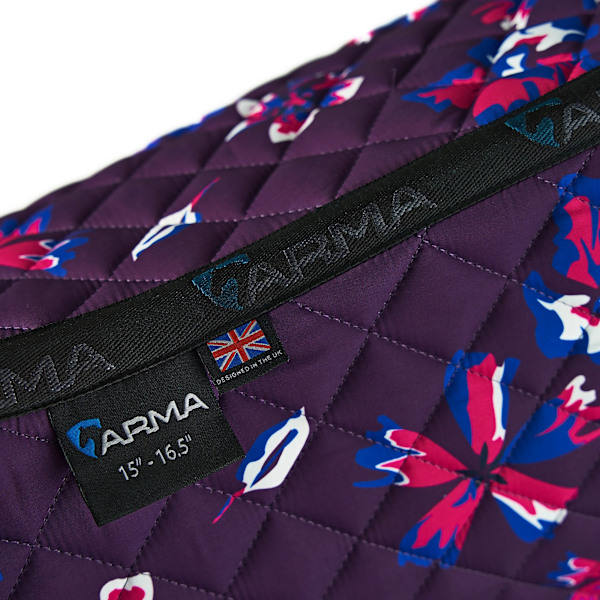 ARMA Hyde Park Flowers Hästschabrak 15in - 16.5in Lila/Svart Purple/Black 15in - 16.5in