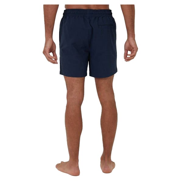 Threadbare Herr Texturerade Badshorts med Avslappnad Passform L Marinblå Navy L